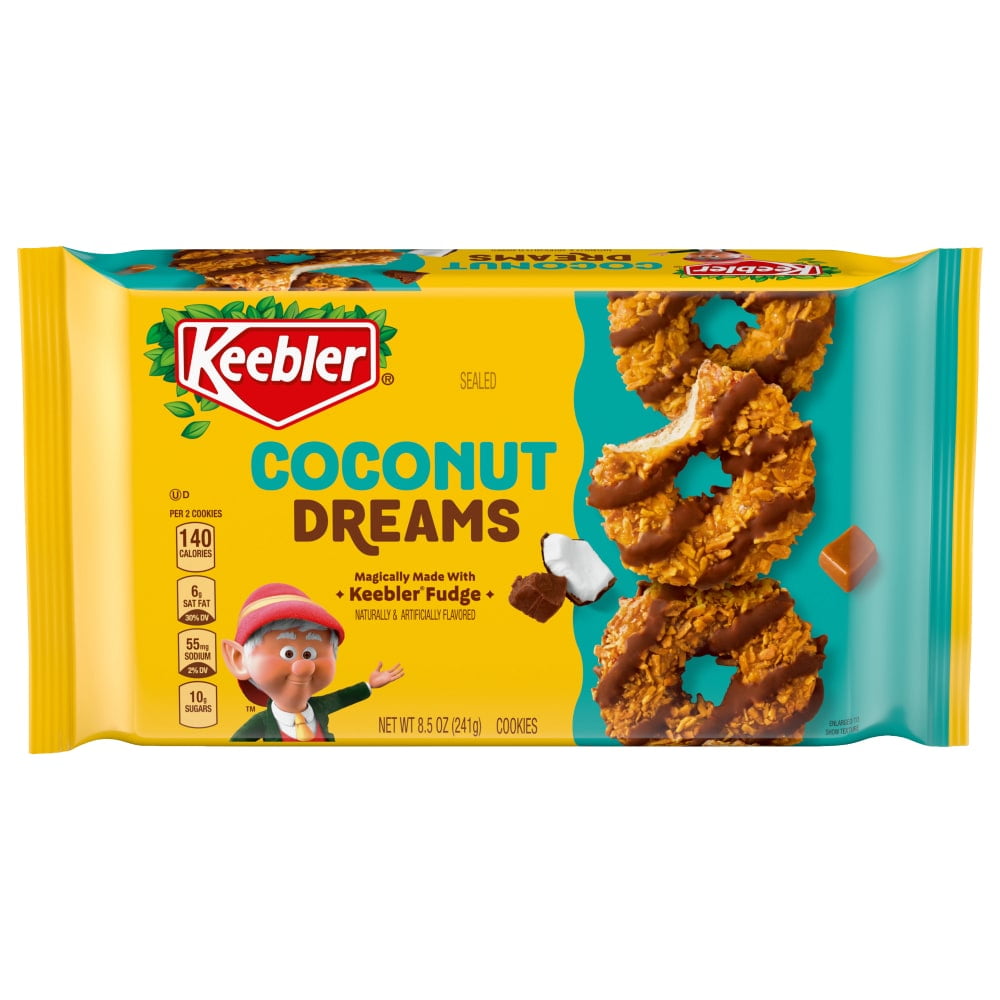 Keebler Coconut Dreams, Coconut and Caramel Cookies Coated in Keebler Fudge - 8.5 oz
