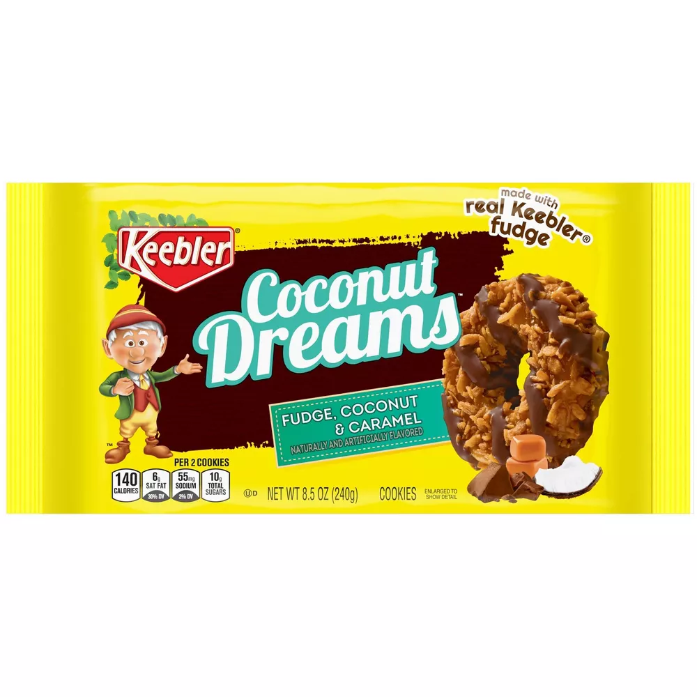 Keebler Coconut Dreams Cookies (8.5oz) - Coconut-flavored cookies with ...