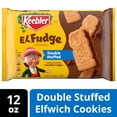 thumbnail image 1 of Keebler E.L. Fudge Double Stuffed Elfwich Cookies, Sandwich Cookies Stuffed with Crème Filling, 12 oz, 1 of 12