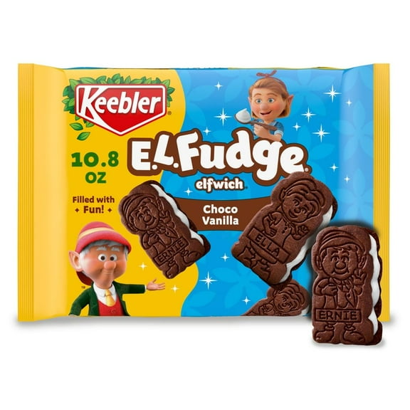 Keebler E.L. Fudge Elfwich Cookies Chocolatey and Vanilla Flavor 10.8 oz - Pack of 3