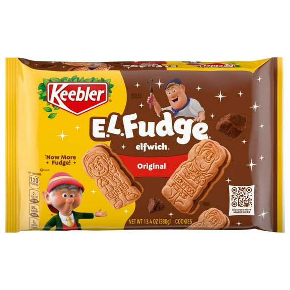 Keebler E.L. Fudge Elfwich Cookies, Sandwich Cookies Stuffed with Crme Filling, 13.4 oz - Pack of 2