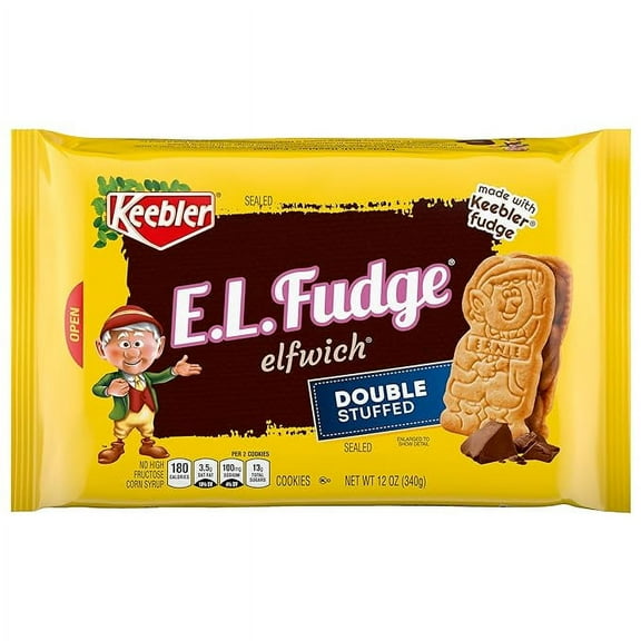 Keebler E.L. Fudge Elfwich Double Stuffed Cookies, 12 Oz. (Pack of 1)