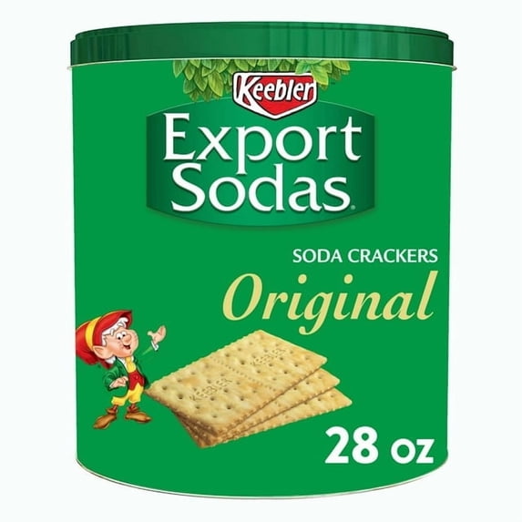 Keebler Export Sodas Original Soda Crackers, Soup Crackers, 28 oz (Pack of 2)