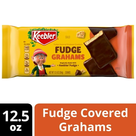 Keebler Fudge Grahams, Fudge Covered Graham Crackers, 12.5 oz