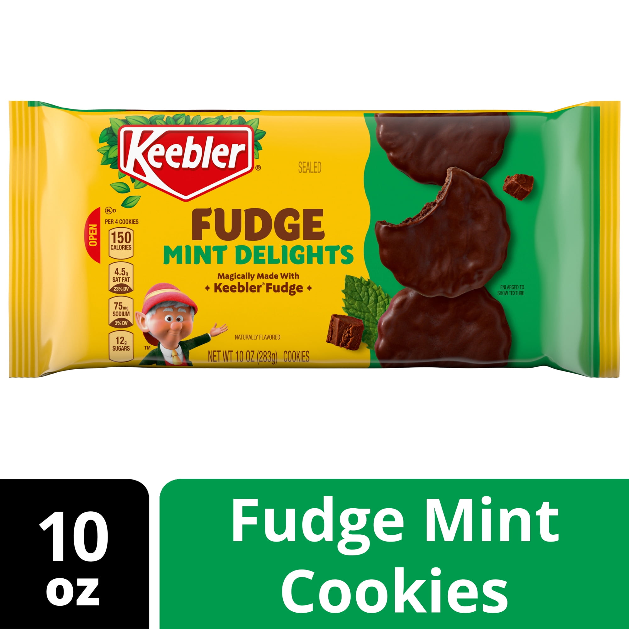 Keebler Fudge Mint Delights, Mint Cookies Dunked in Keebler Fudge, 10 oz
