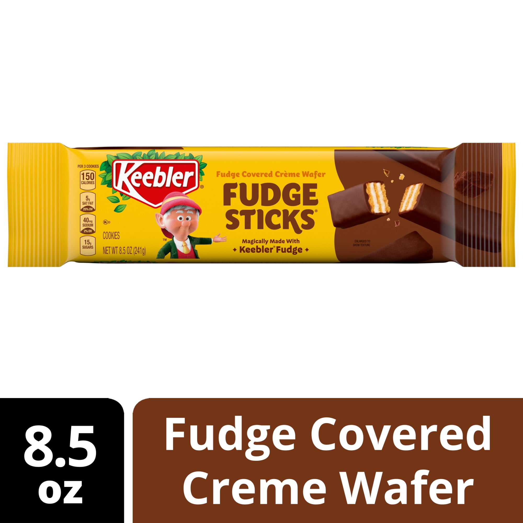 Keebler Fudge Sticks, Creme Wafer Dunked in Keebler Fudge, 8.5 oz