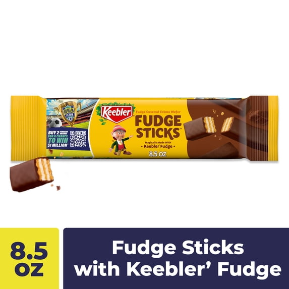 Keebler Fudge Sticks, Creme Wafer Dunked in Keebler Fudge, 8.5 oz