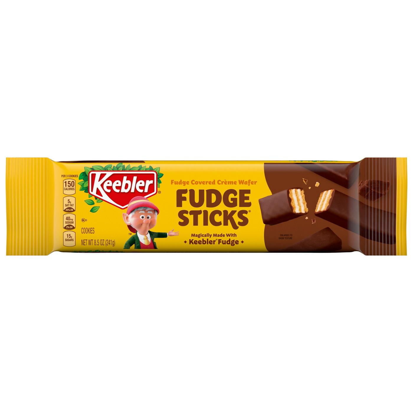 Keebler Fudge Sticks Cookies, 8.75 oz  Crispy Chocolate Wafer Cookies with Fudge Layers