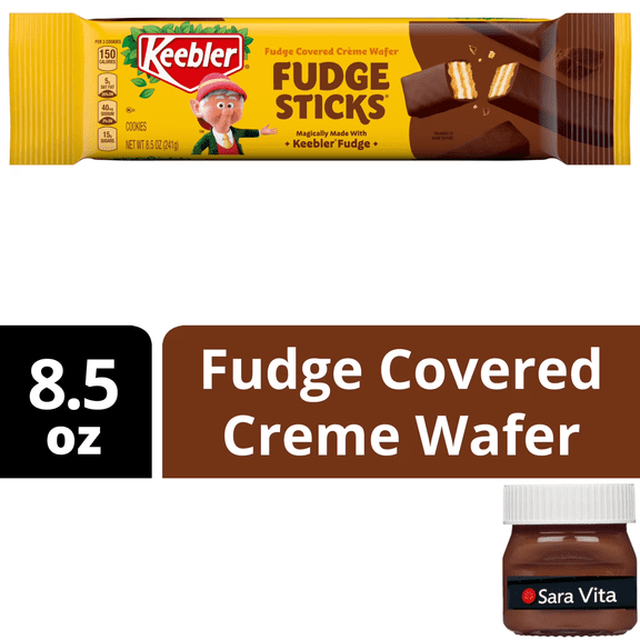 Keebler Fudge Sticks, Creme Wafer Dunked in Keebler Fudge, 8.5 oz