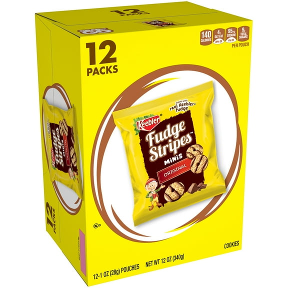 Keebler Fudge Stripes Minis Original Cookies 12 oz 12 ct