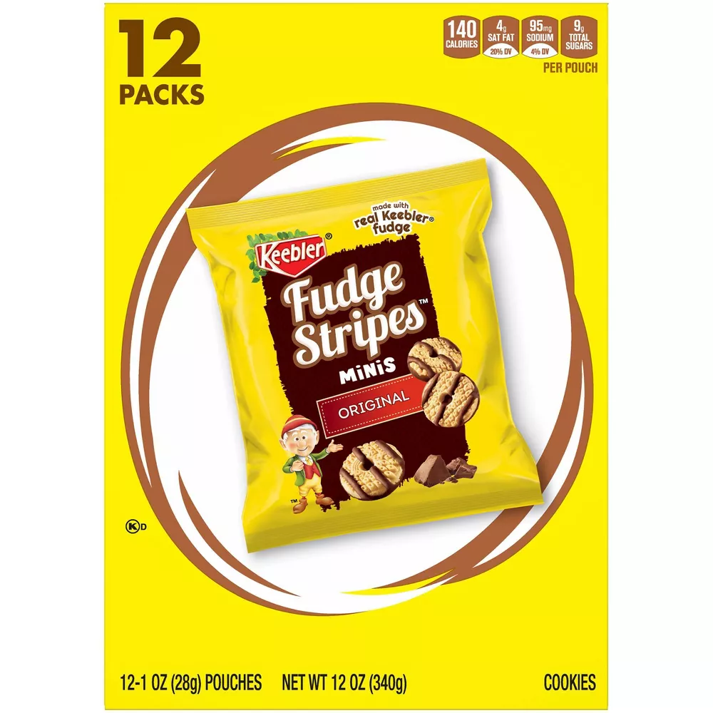 Keebler Fudge Stripes Minis Original Cookies 12ct