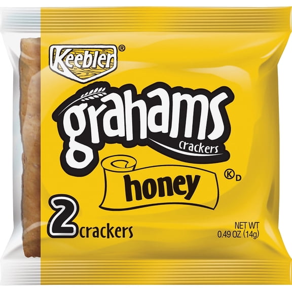 Keebler 38406 Honey Graham Crackers, Whole-Grains, 0.49 Oz., 200Pk/Ct, Ast