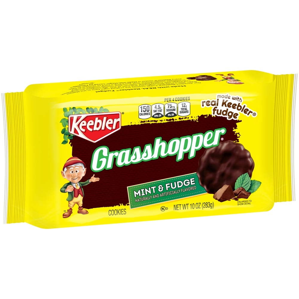 Keebler Grasshopper Cookies, Mint CCF19 and Fudge, 10 oz Tray