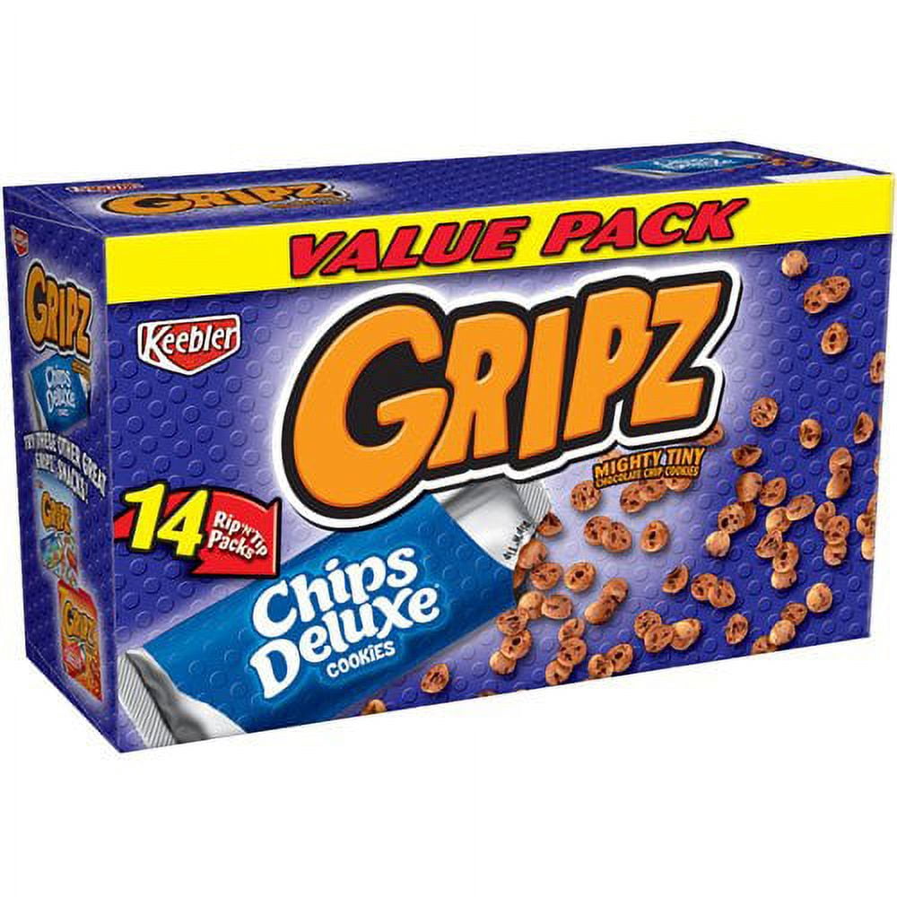 Keebler Gripz Chips Deluxe Cookies Value Pack, 0.9 Oz., 14 Count