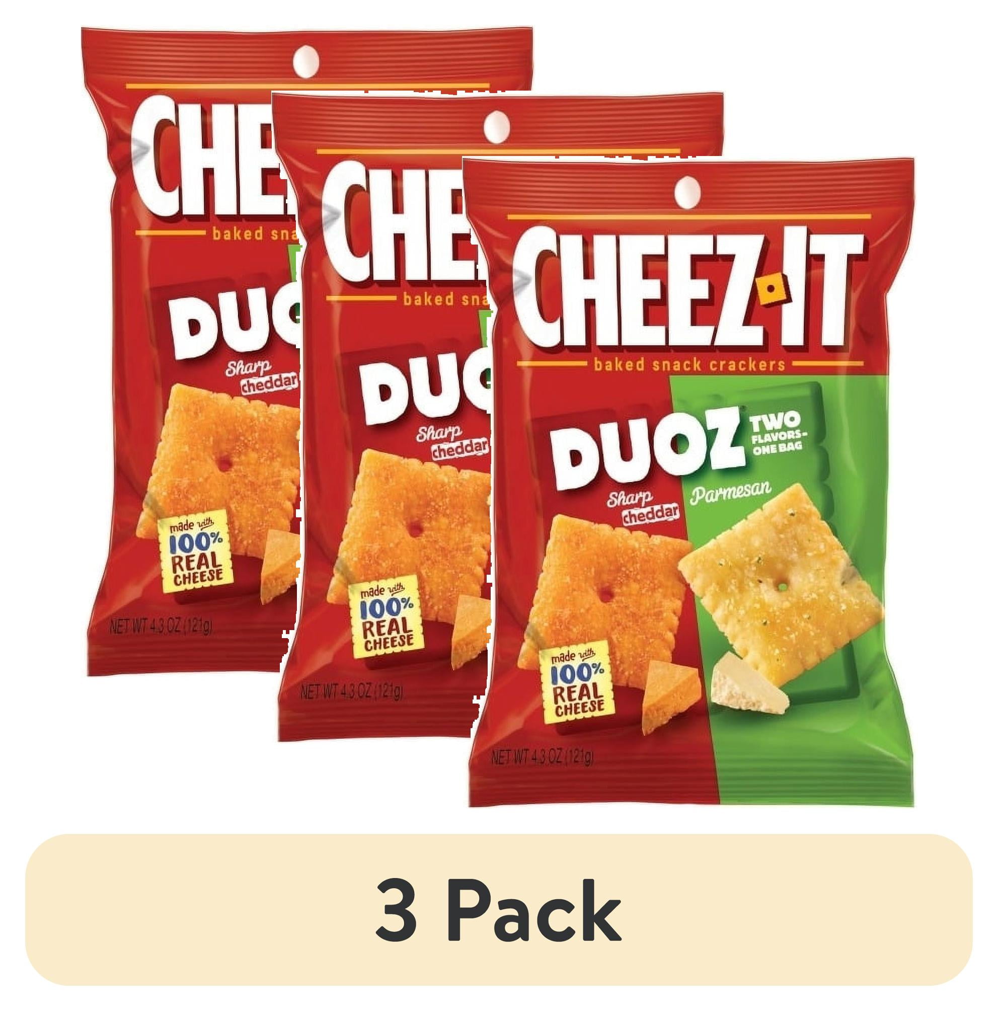 (3 pack) Keebler KEB57728 CheezIt Duoz Cheddar & Parmesan Crackers