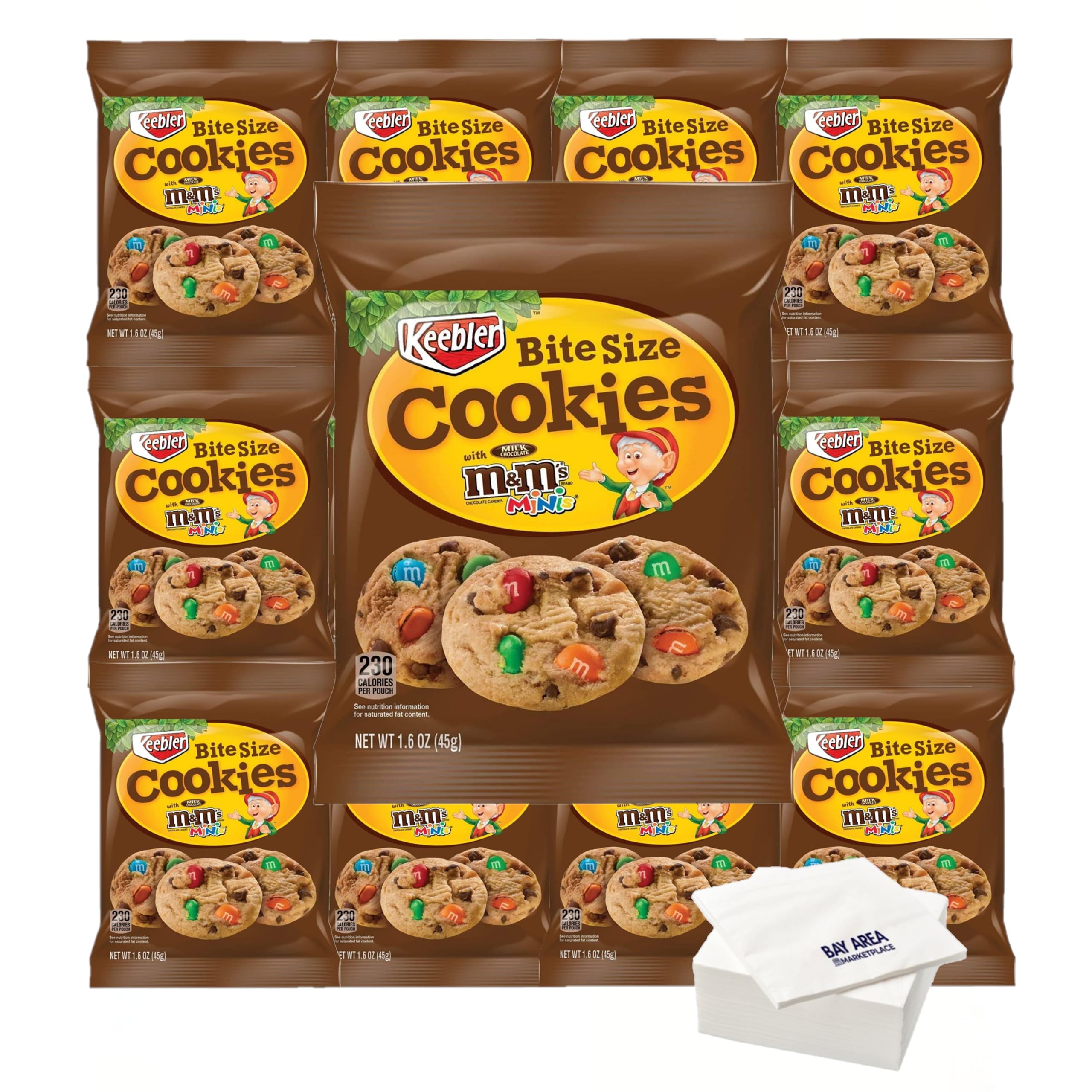 Keebler M&M Cookies, 1.6oz GP27 Pouches, 12 Count with Bay Area