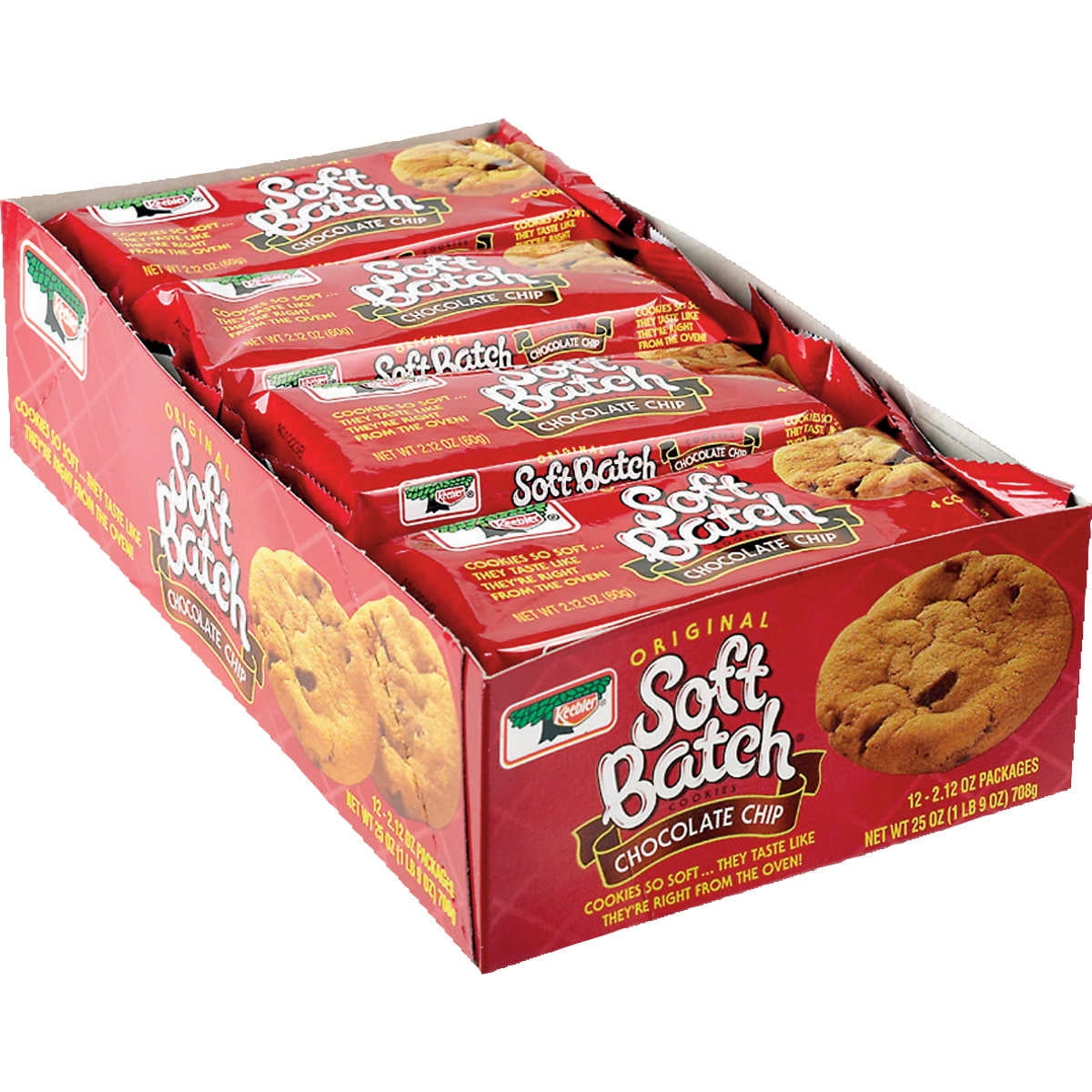 Keebler Original Soft Batch Cookies, Chocolate Chip, 2.12 oz, 12 ct