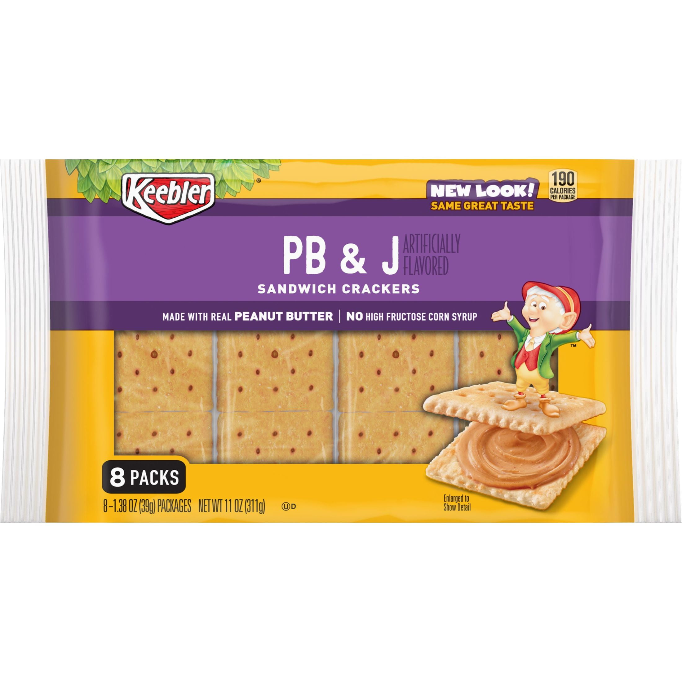 Keebler PB and J Sandwich Crackers, 11 oz, 8 Count