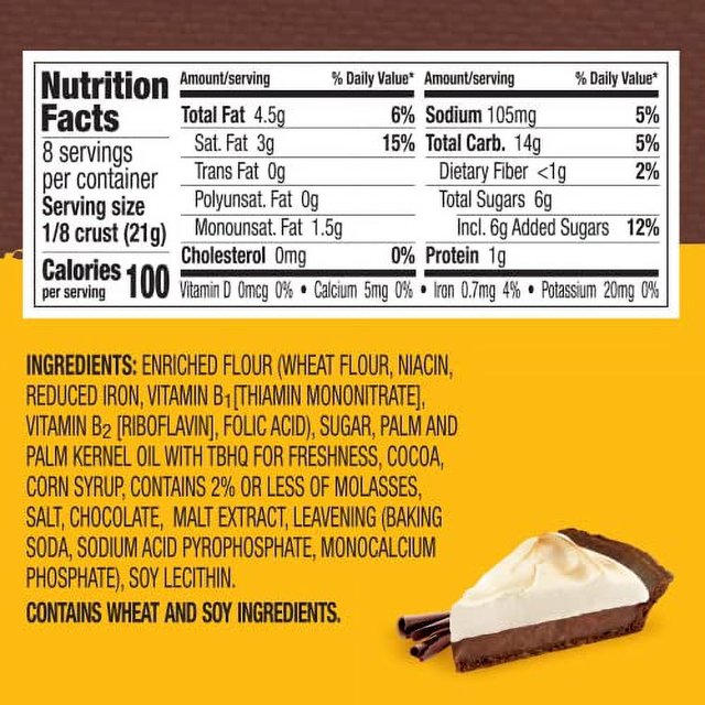 Keebler Ready Crust 9Inch Chocolate Pie Crusts, NoBake, Ready to Use