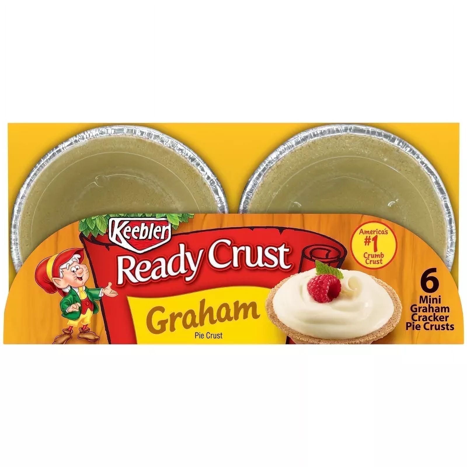 Keebler Ready Crust Graham Pie Crust (4oz/6ct) Premade graham