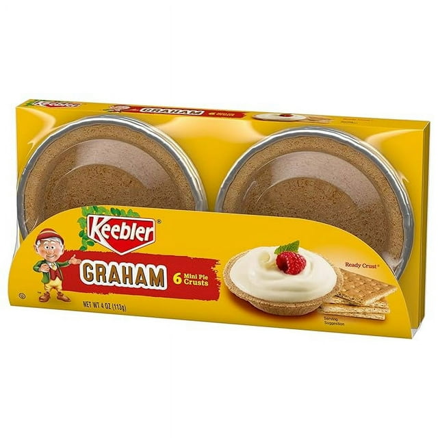 Keebler Ready Mini Pie Crusts, Graham Cracker, 4 Oz. (Pack of 6