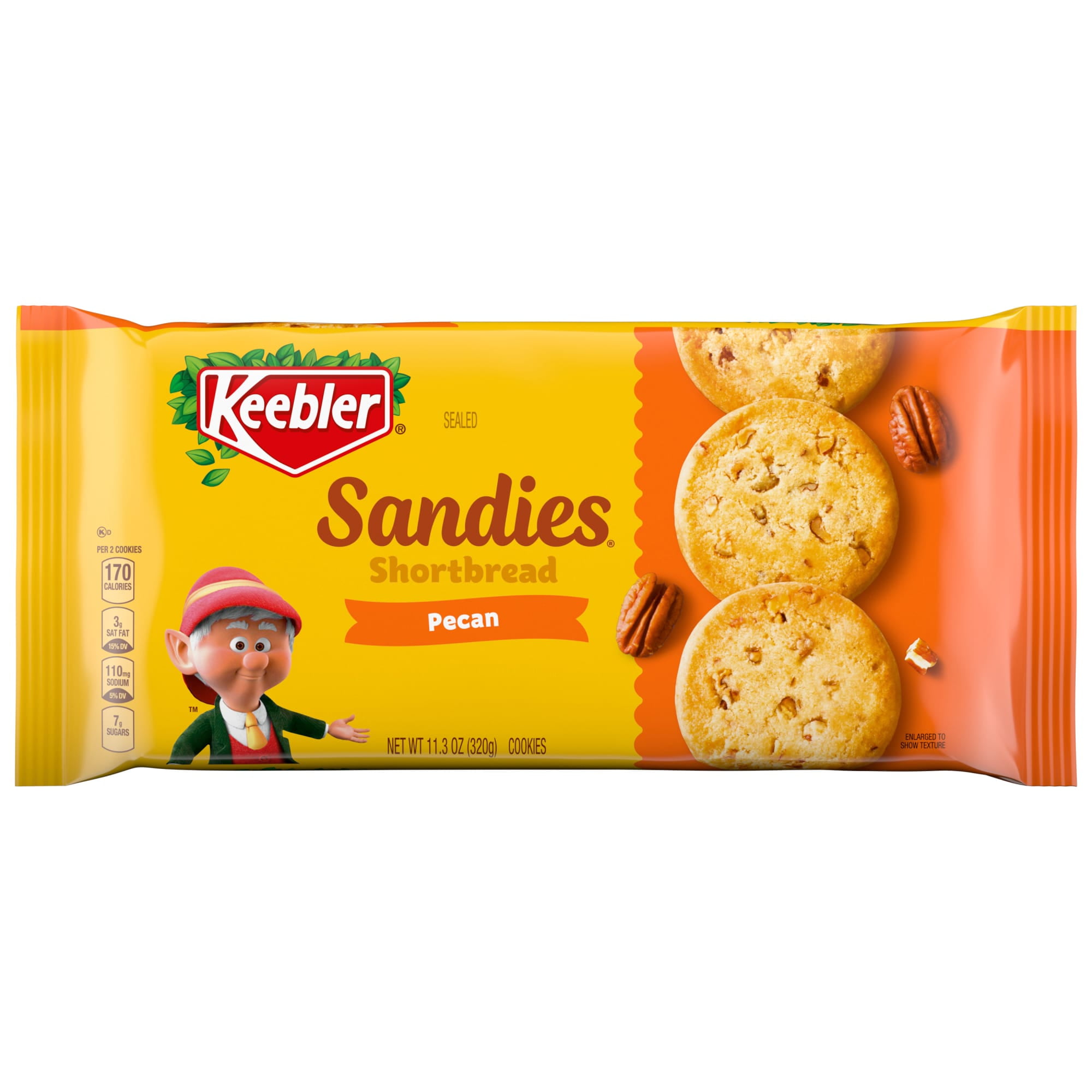 Walmart discounts of Keebler Sandies Pecan Shortbread Cookies, 11.3 oz, Crunchy Pecan, Real Madagascar Vanilla