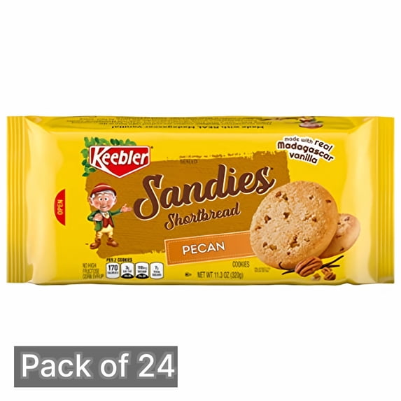 Keebler Sandies Shortbread Cookies, Pecan 11.3 oz (Pack of 24)