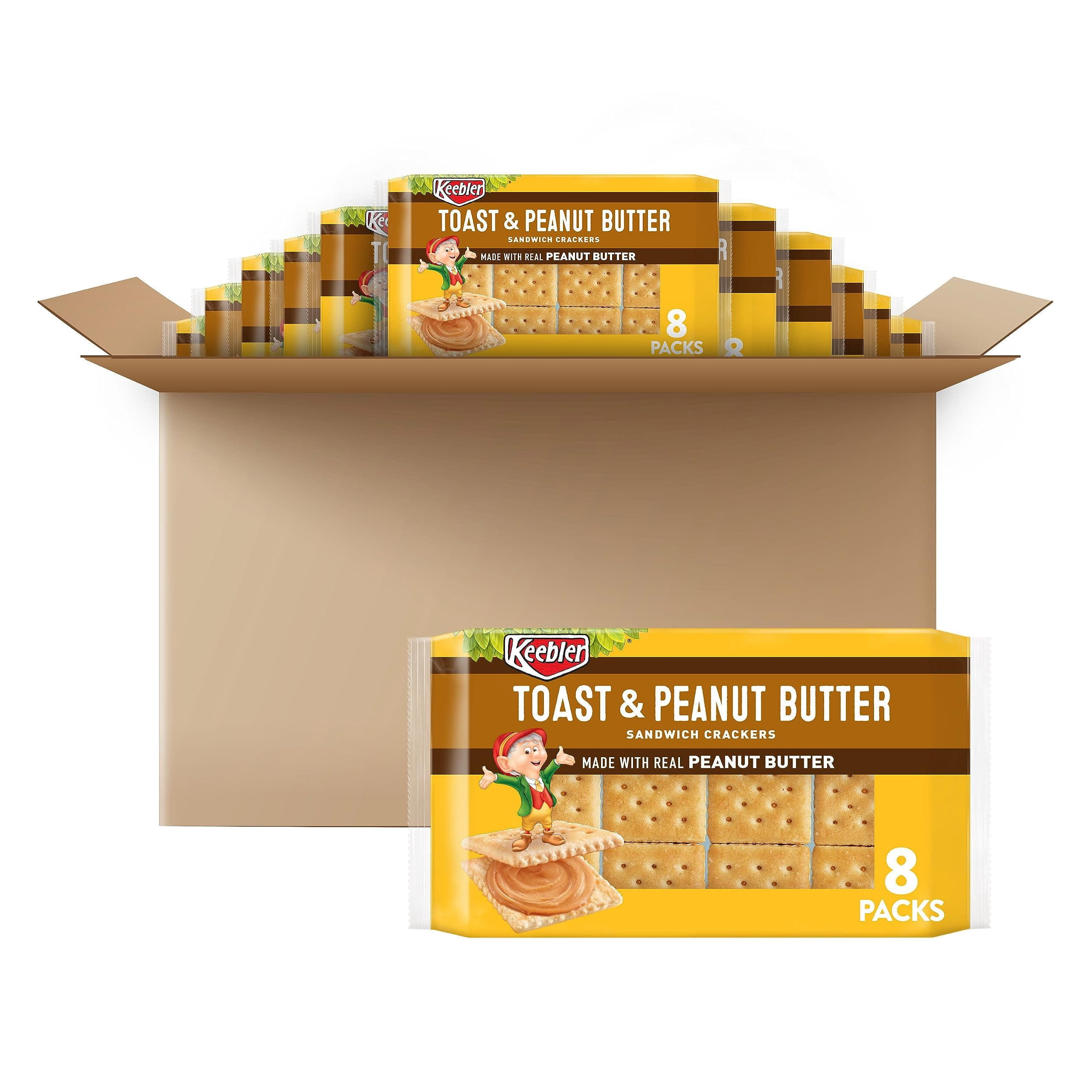 Keebler Sandwich Crackers, Single MMF7 Serve Snack Crackers, Office And