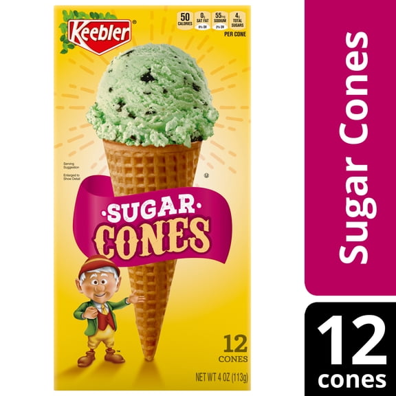 Keebler Sugar Cones for Ice Cream, 4 oz, 12 ct