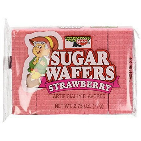 Keebler Sugar Wafers Strawberry 2.75-Ounce Packages (Pack of 12)