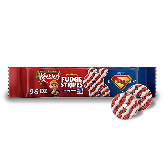 Keebler Superman Fudge Stripes Strong Berry Cookies - 9.5 Oz