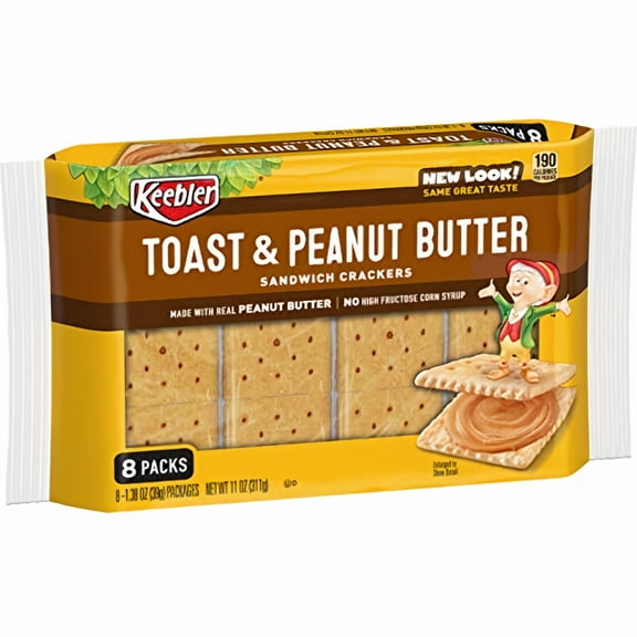 Keebler Toast & Peanut Butter Sandwich Crackers (Pack of 5)