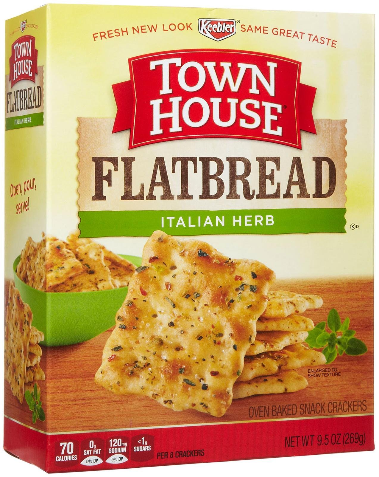 Keebler Town House Town House Flatbread Crackers - Italian Herb - 9.5 Oz - image 1 of 2