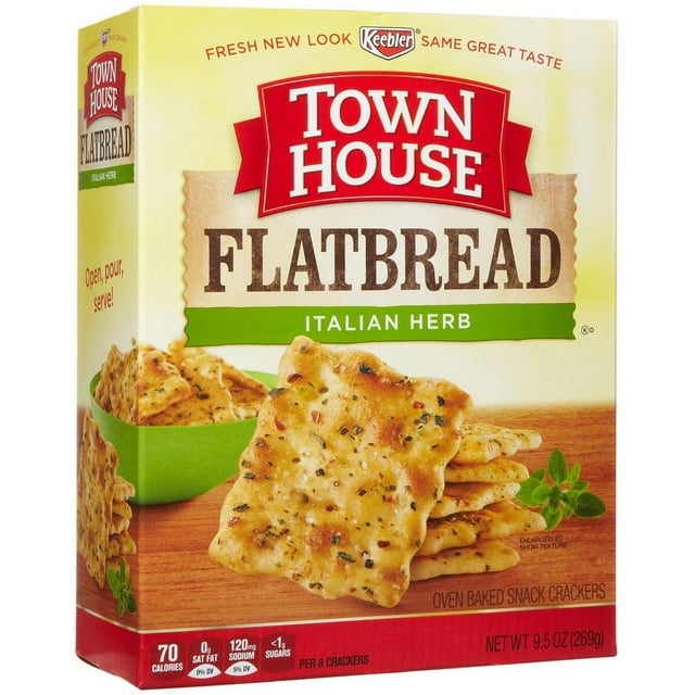 Keebler Town House Town House Flatbread Crackers - Italian Herb - 9.5 Oz