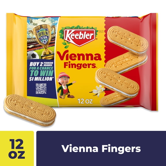Keebler Vienna Fingers, Sandwich Cookies with Crme Filling, 12 oz