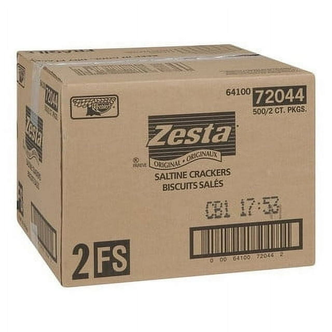 Zesta Saltine Crackers, 2 Crackers/Pack, 500 Packs/Carton Zesta Saltine Crackers, 2 Crackers/Pack, 500 Packs/Carton