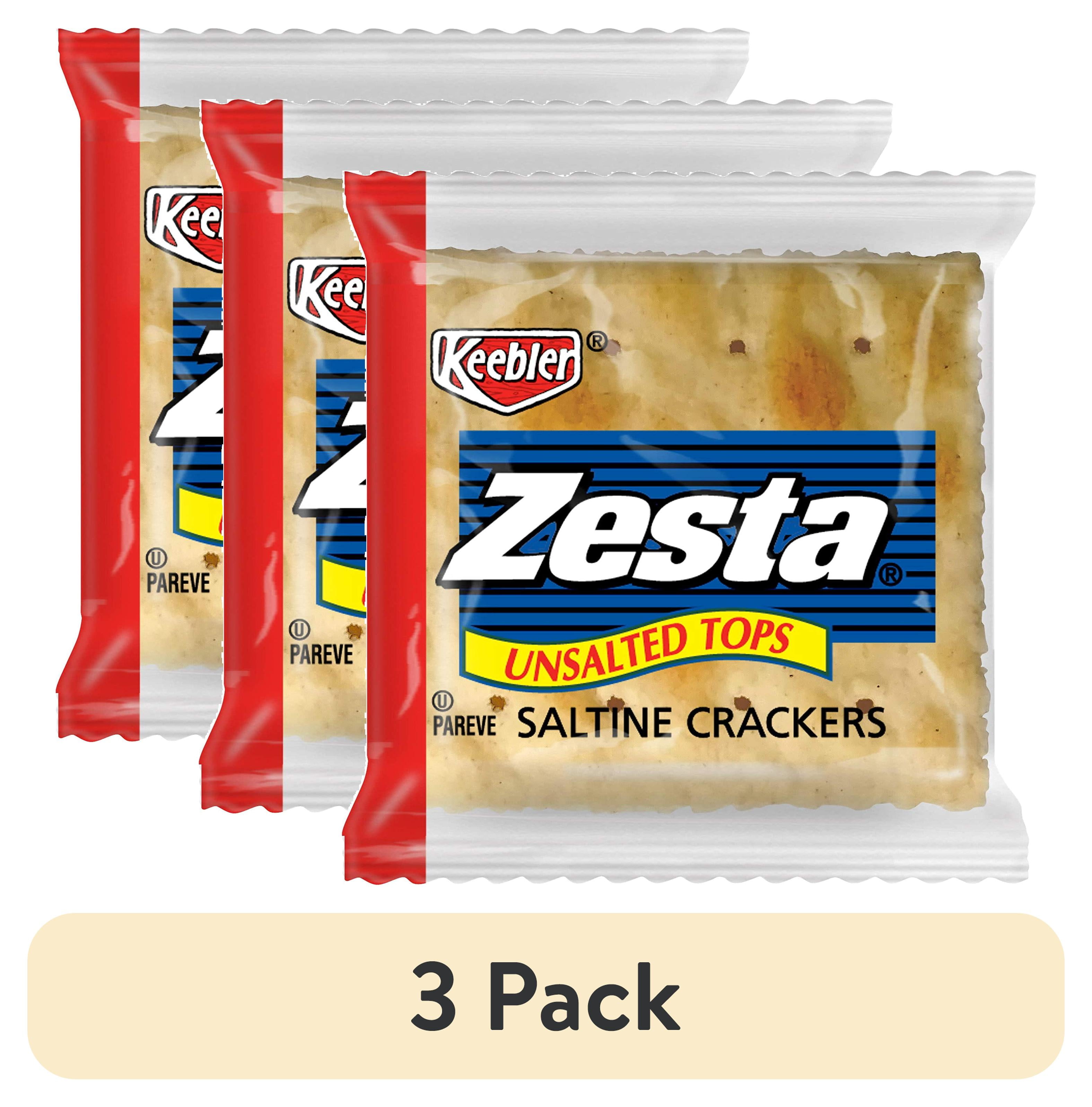 (3 pack) Keebler, Zesta, Saltine Crackers, Unsalted Tops, Single Serve, 0.20 oz(Pack of 300
