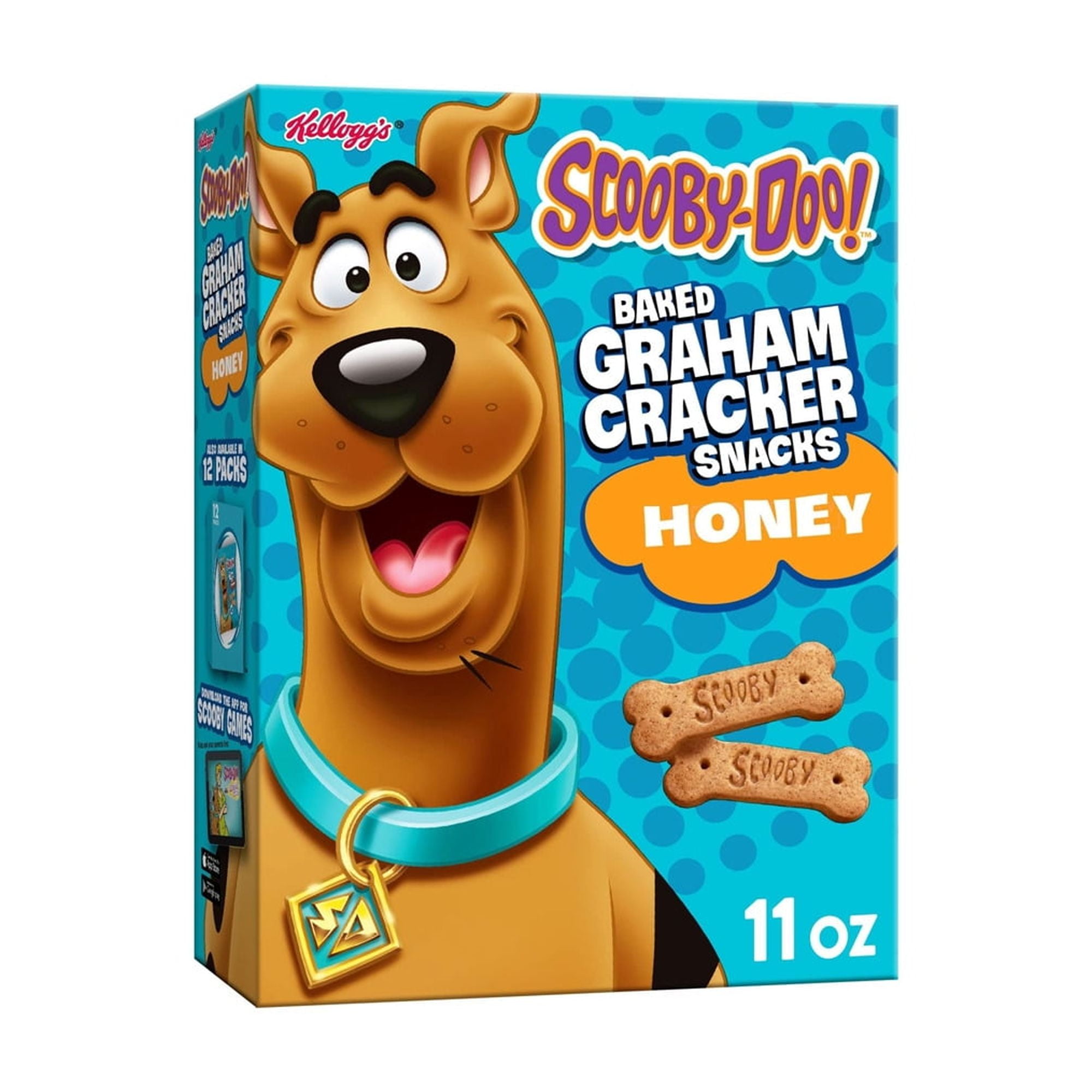 Kellogg's SCOOBY-DOO! Baked Graham Cracker Snacks, Honey 11oz Box (Pack of 5)