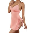 thumbnail image 1 of Keeccty Women Babydoll Lingerie See-Through Lace Mesh Sexy Nightgown, 1 of 4