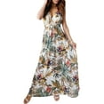thumbnail image 1 of Keeccty Women Printed Backless Halter Strap Sundress Boho Elegant Sleeveless Midi Dress, 1 of 4