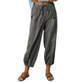 thumbnail image 1 of Keeccty Women Thin Trousers Casual Full Length Loose Linen Pants, 1 of 4