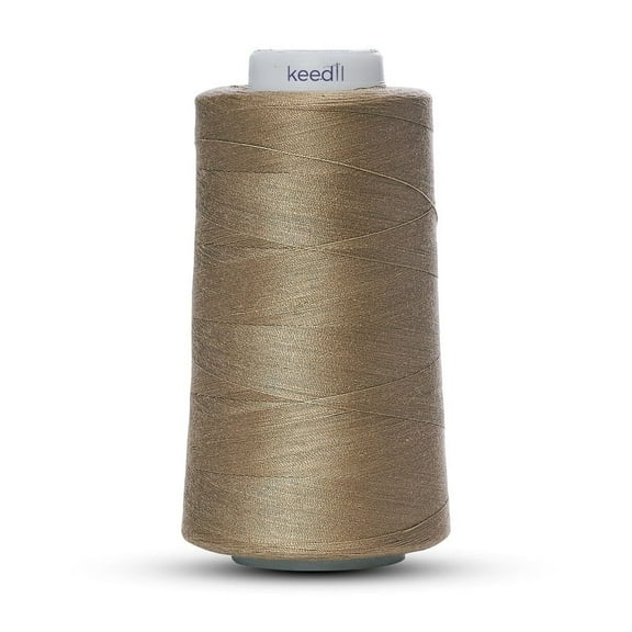 Keedil All Purpose Polyester Serger Sewing Thread - 3000 Yard Spool Khaki