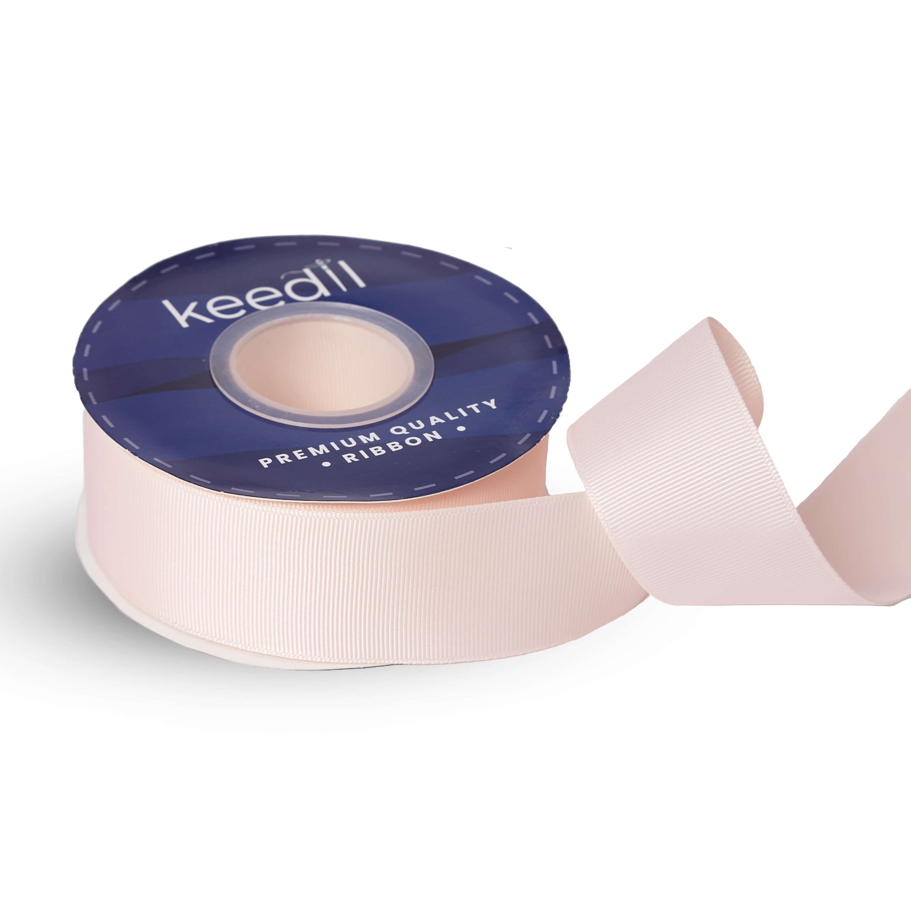 Keedil® Grosgrain Taffeta Polyester Ribbon For Gift Wrapping, Bows, Sewing, Crafting, Hair Accessories, & Décor (1.5") - Rose Gold (50 Yards)