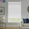 thumbnail image 1 of Keego 100% Blackout Roller Shades for Windows, Cordless Free-Stop Blinds for Windows with 4in Curved Cassette, Thermal Insulated, UV Protection, Made in USA (White, 73"W x 36"H), 1 of 7