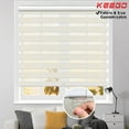 thumbnail image 1 of Keego 50% Blackout Cordless Zebra Window Shades Blinds with Modern Design Roller Shade Privacy Curtains Customizable Color and Size for Home Office Beige Linen 35"w x 52"h, 1 of 9