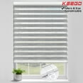 thumbnail image 1 of Keego 85% Blackout Cordless Zebra Shades Light Filtering Roller Shade Privacy Window Blinds Customizable Color and Size for Home Office Windows Gray 47"w x 44"h, 1 of 10
