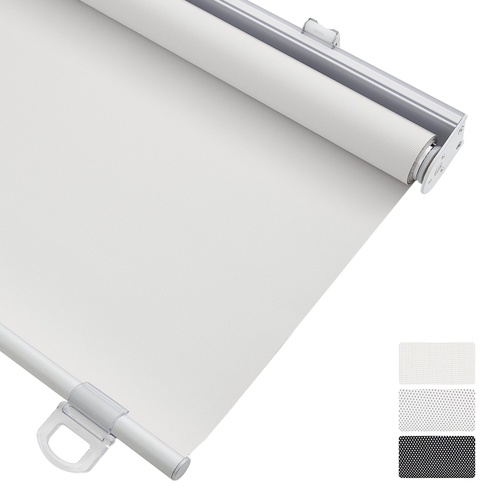 Keego Light Filtering Cordless Roller Shades for Window Blind with Thermal Insulated Window Shades Blinds for Home Door, White 30"W X 64"H