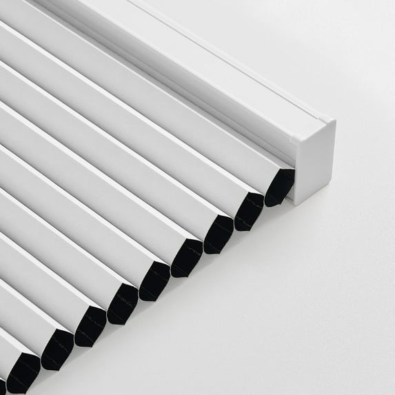 Keego Cellular Shades Cordless Honeycomb Shades for Windows Pull Down Blackout Cellular Blinds 9/16" Single Cell Thermal Insulated Blinds for Home Office(White,65"W x48"H)