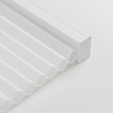 Keego Cellular Shades Cordless Honeycomb Shades for Windows Pull Down Light Filtering Cellular Blinds 9/16" Single Cell Thermal Insulated Blinds for Home Office(White,18"W x 48"H)