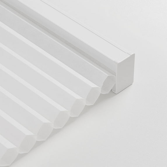 Keego Cellular Shades Cordless Honeycomb Shades for Windows Pull Down Light Filtering Cellular Blinds 9/16" Single Cell Thermal Insulated Blinds for Home Office(White,63"W x48"H)